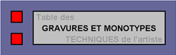 Retour vers la page GRAVURES ET MONOTYPES qui pr&eacute;sente les DIFF&Eacute;RENTES TECHNIQUES D'ESTAMPE pratiqu&eacute;es par l'artiste.